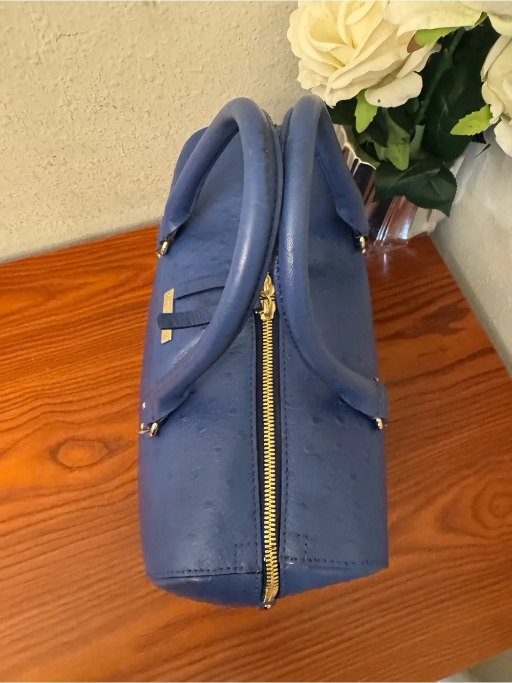kate spade cobalt blue embossed satchel